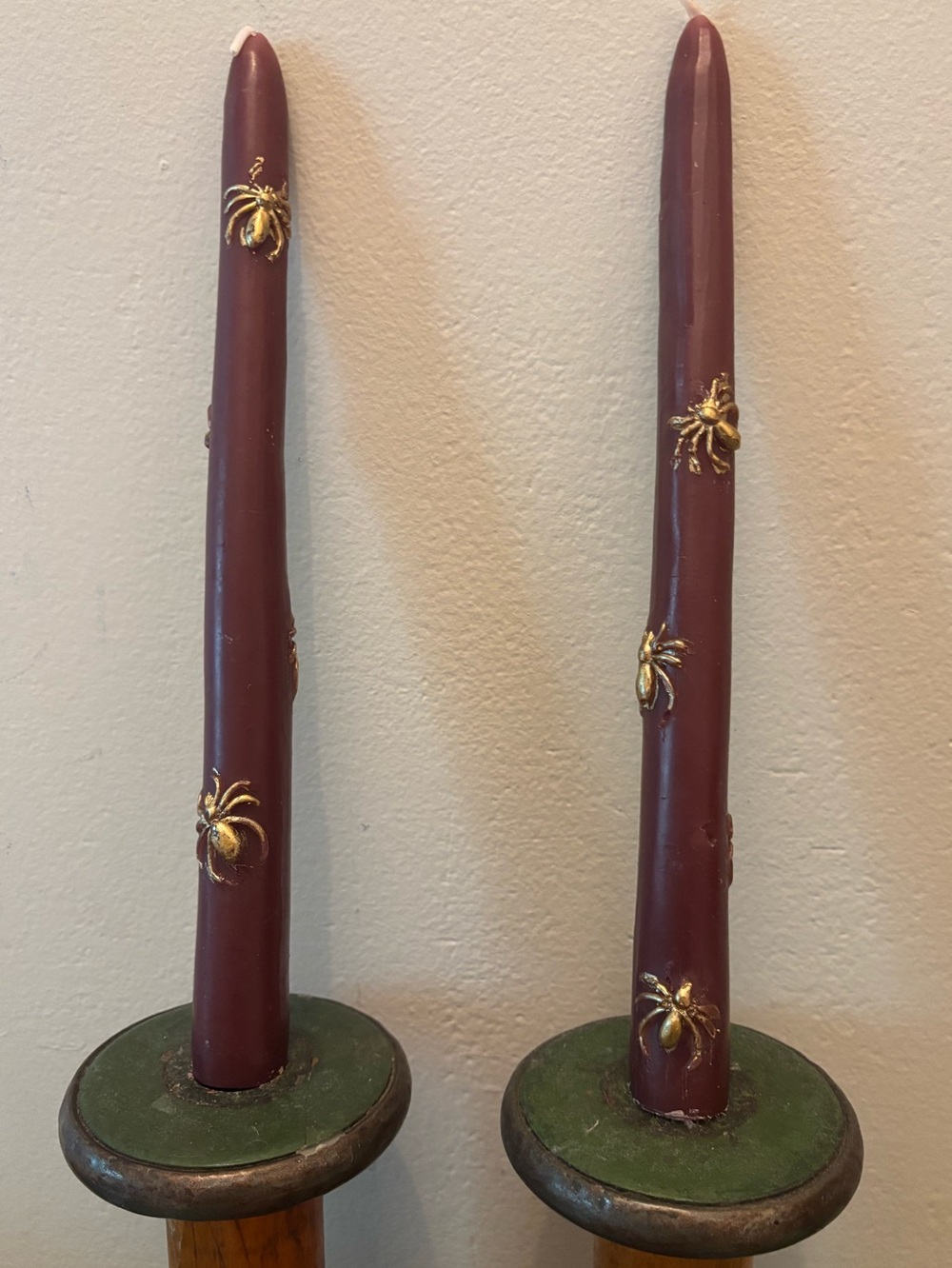 Anthropologie Mystic Icon Taper Candles, Set of 2: Spider Edition NIB